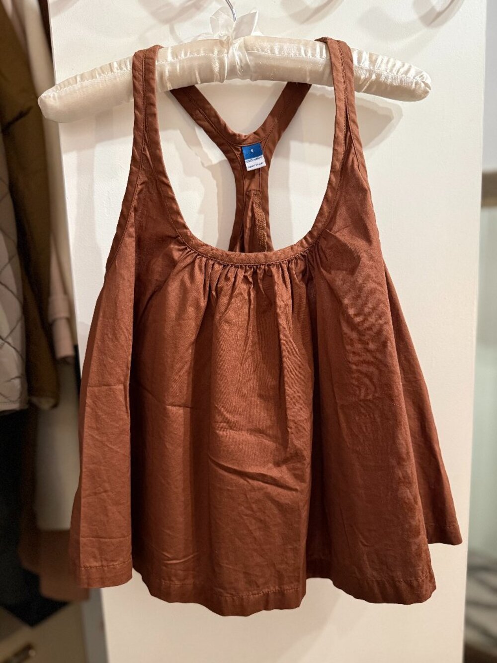 Rust Brown Racerback Flare Top - Picture 1 of 4